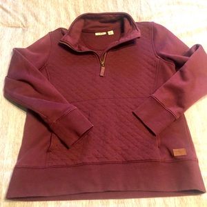 Quilted Quarter Zip Sweatshirt